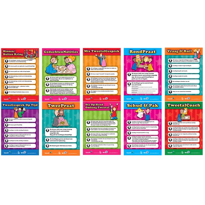 Posterset Structuren Kagan Coöperatief Leren level 1 & 2