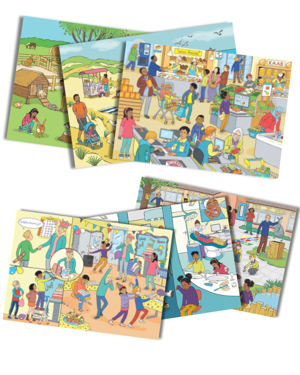 Set Praatplaten niveau 2 en 3 | Horen, Zien en Schrijven