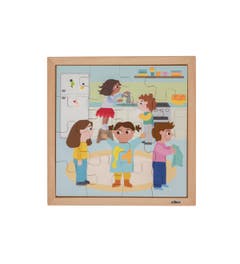 Puzzel | Educo | 16 stukjes | Dagelijkse routine | Handen wassen