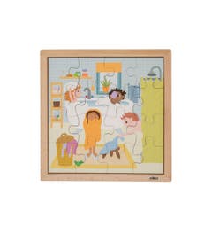 Puzzel | Educo | 16 stukjes | Dagelijkse routine | In bad gaan