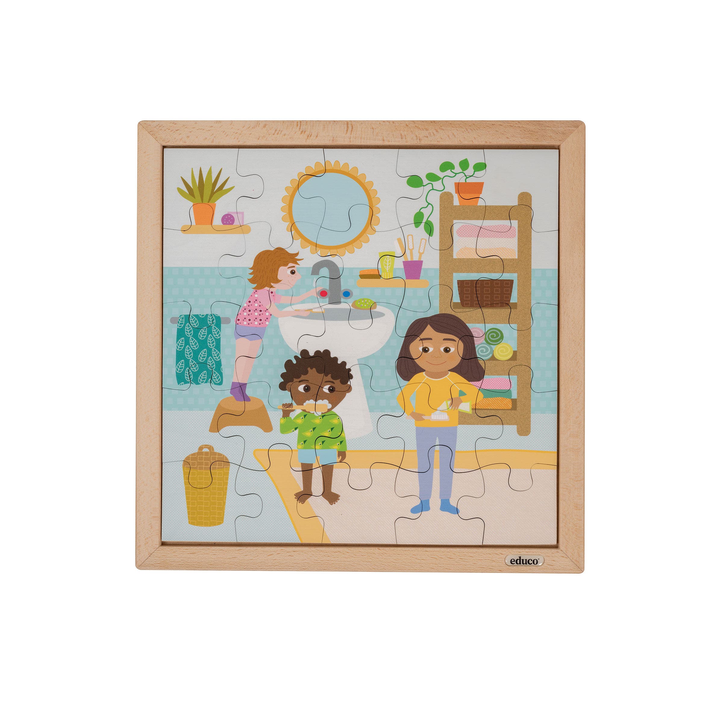 Puzzel | Educo | 25 stukjes | Dagelijkse routine | Naar bed gaan