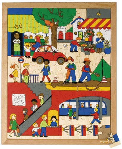 Puzzelserie 120 boven en onder - Boven en onder de stad (120 stukjes)