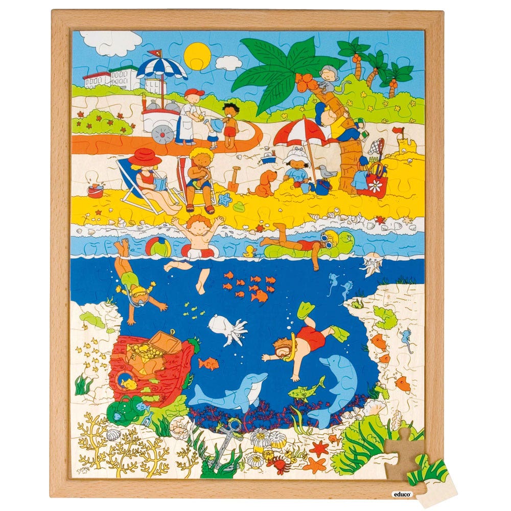 Puzzelserie 120 boven en onder - Boven en onder de zee (120 stukjes)