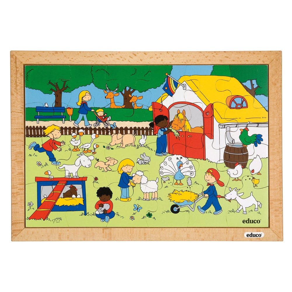 Puzzelserie Kinderen - Kinderboerderij (24 stukjes)