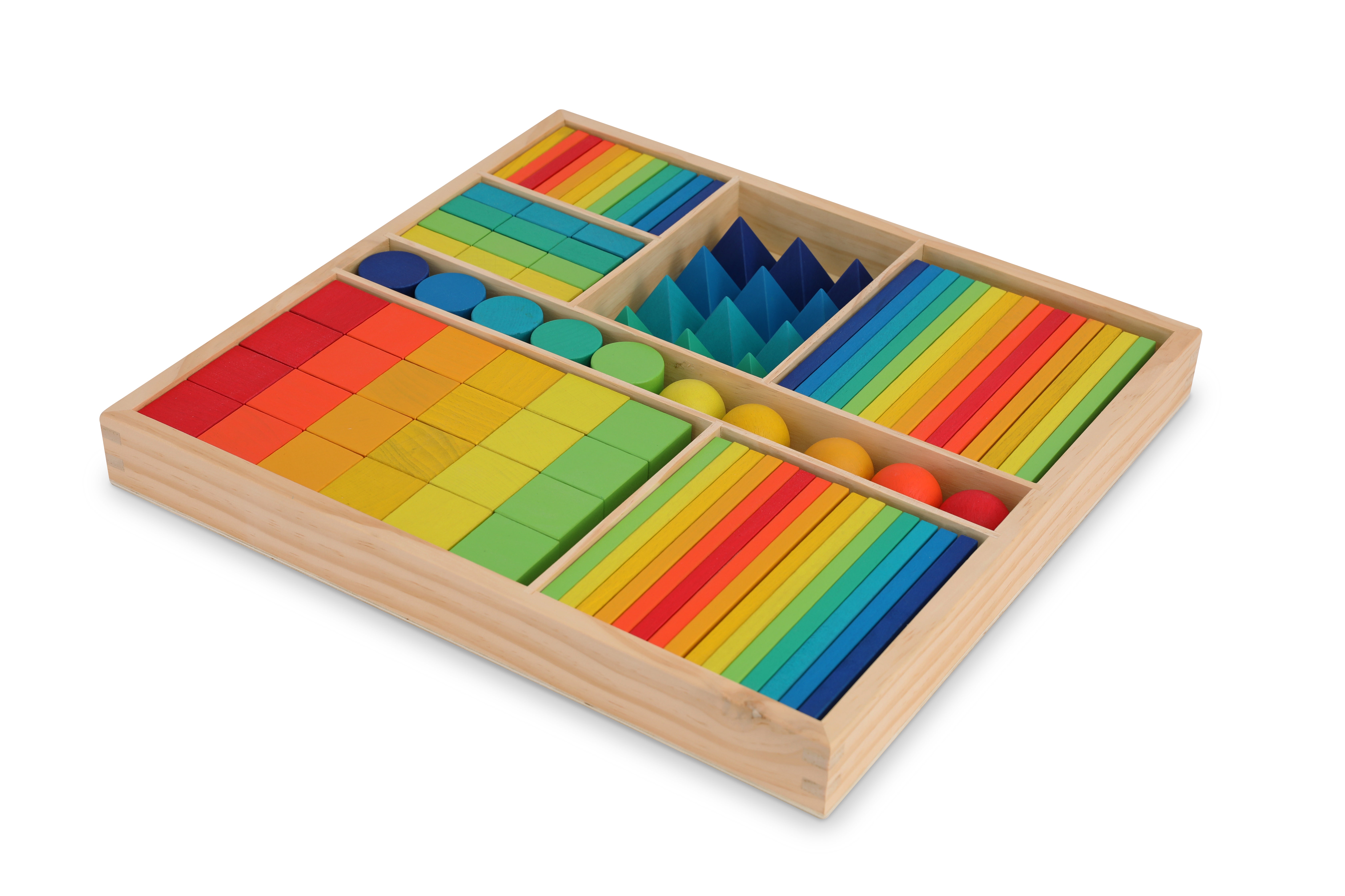 Regenboog Blokken | 100 stuks | Gemengd