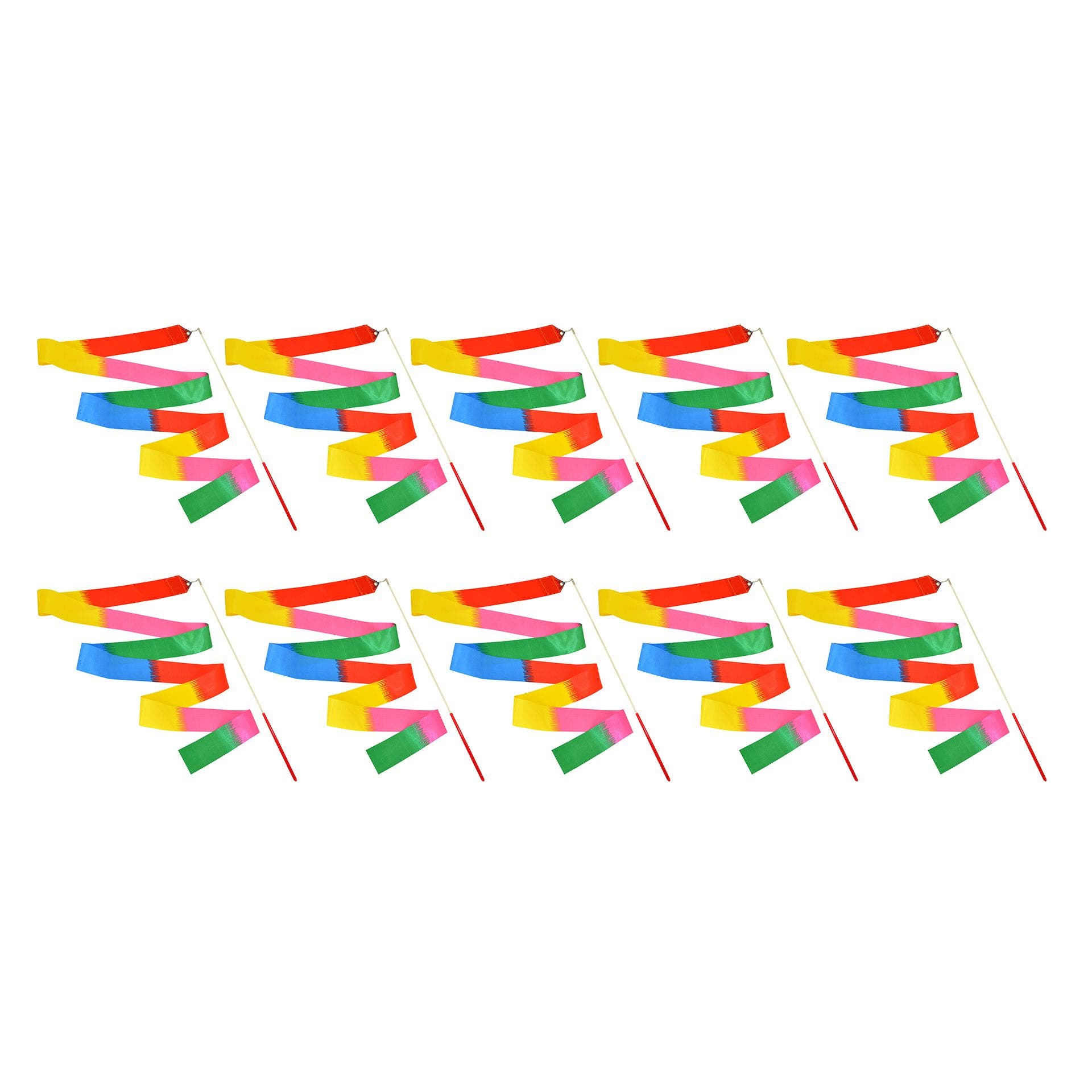 Regenboog danslinten 2 meter (set van 10)