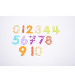 Regenboog Glitter Cijfers - Set van 14 stuks