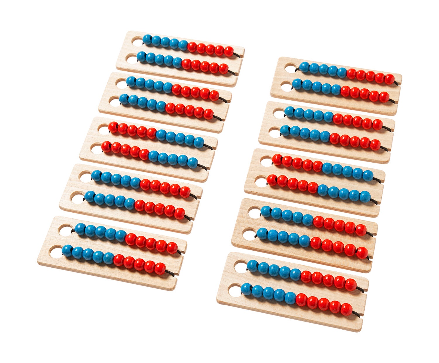 Rekenplankje tot 20 | Rood-Blauw (10 stuks)