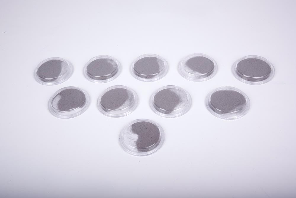 Ronde ijzervijlsel schaaltjes - 10 stuks