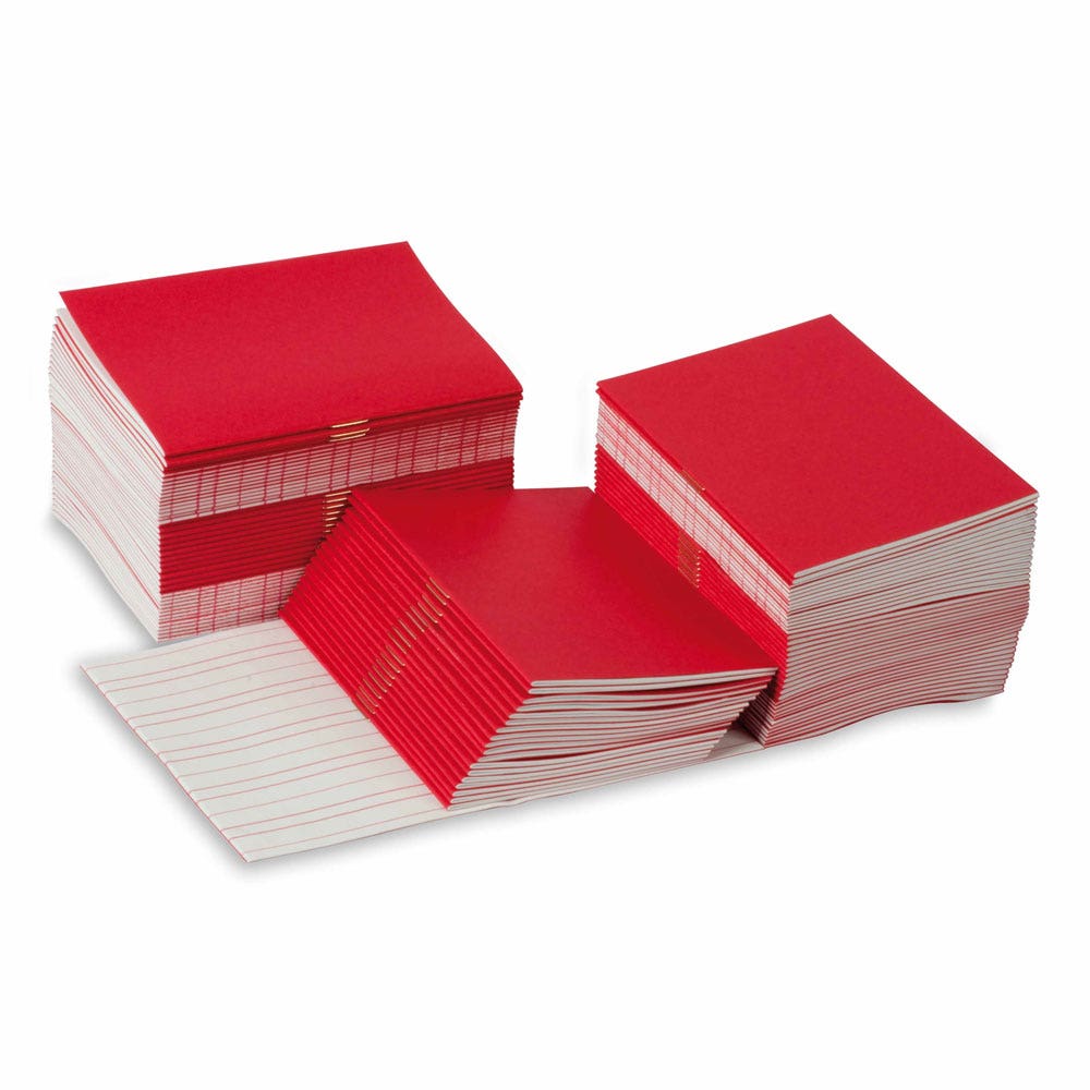 Schrijfschriftje rood