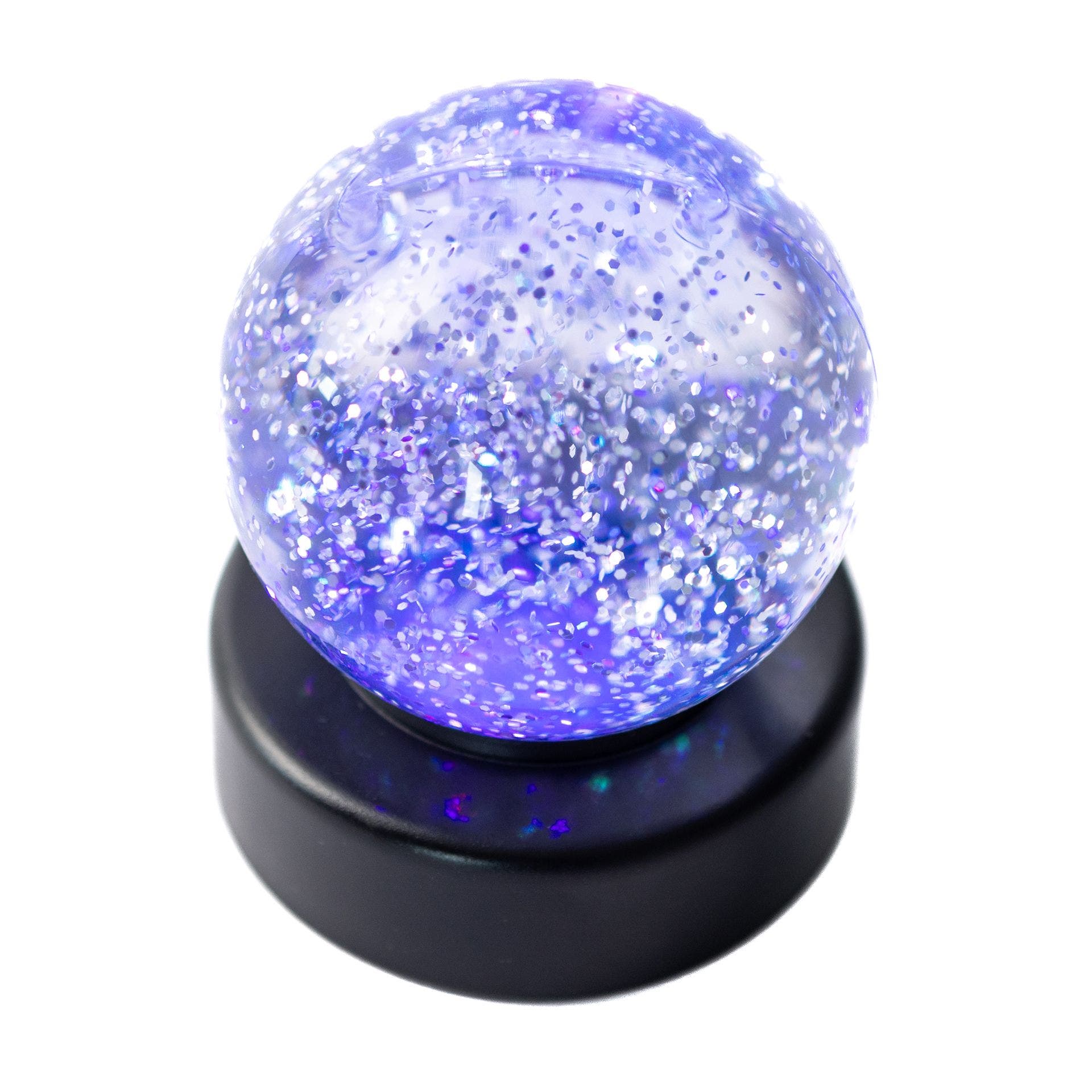 Sensorische glitterbal met LED-verlichting