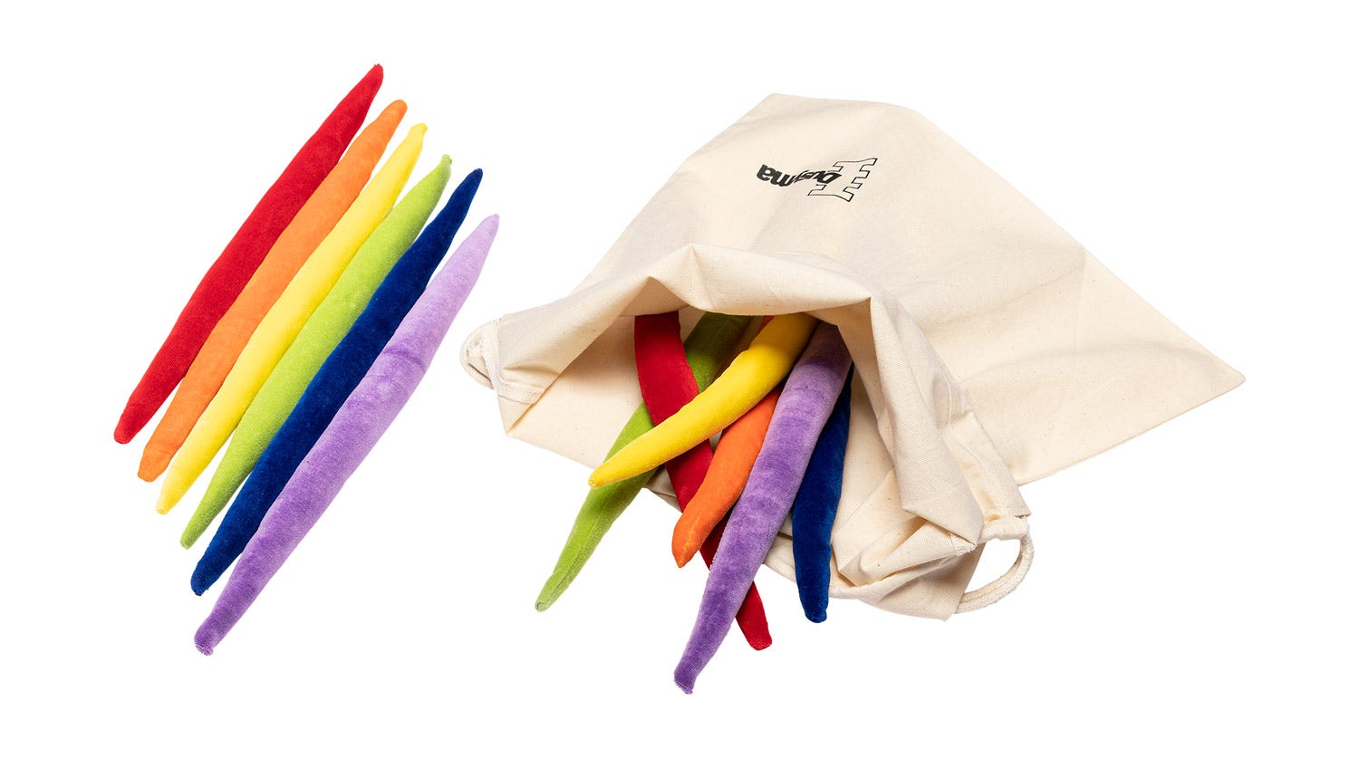 Sensorische stofpuntjes | Regenboog (12 stuks)