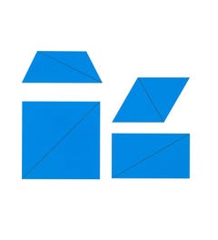 Set blauwe driehoeken