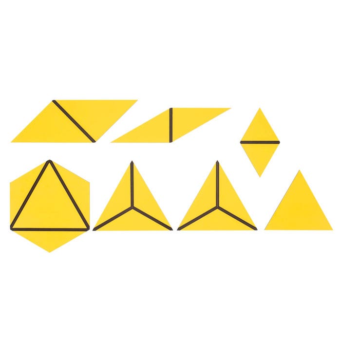 Set gele driehoeken