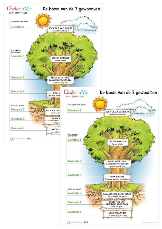 Boom van de 7 gewoonten posterset - 2 posters A1