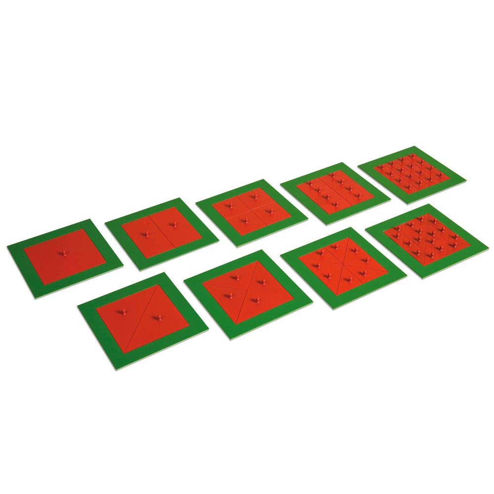 Set verdeelde vierkanten