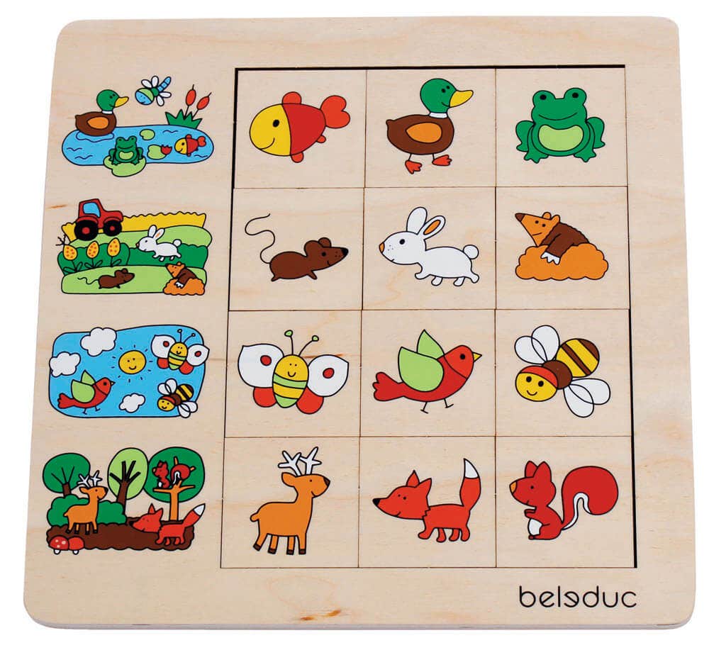 Sorteerpuzzel | 12 stukjes| Mijn Natuurlijke Omgeving