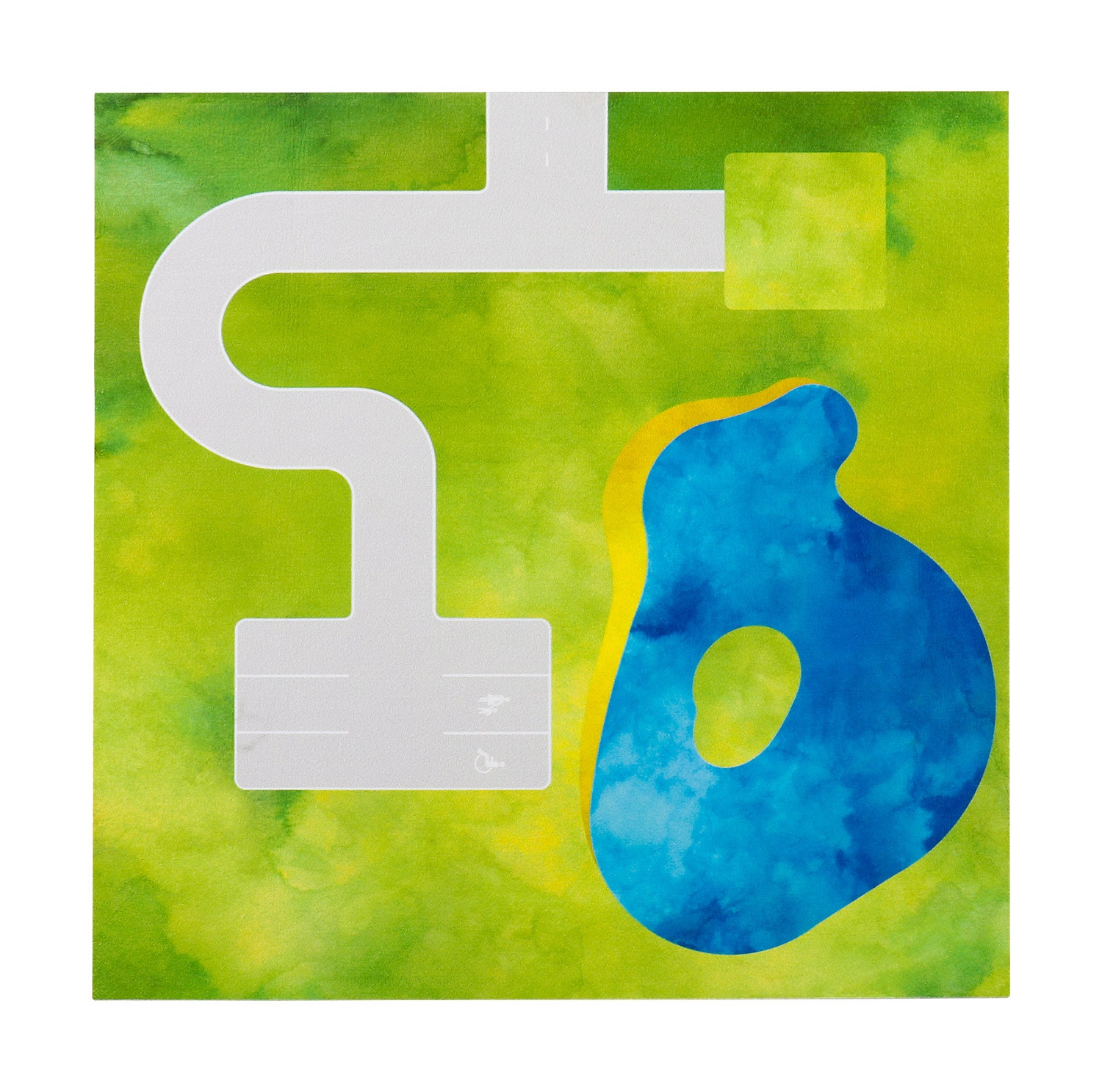 Speelmat met anti-slip | Wegen en natuur | 80 x 80 cm