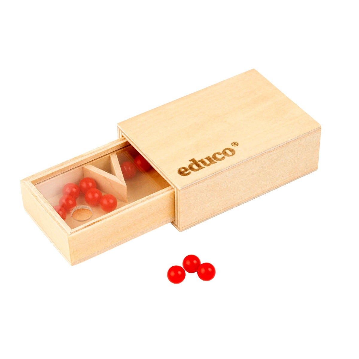 Splitsbox - Hout (incl. 12 balletjes)