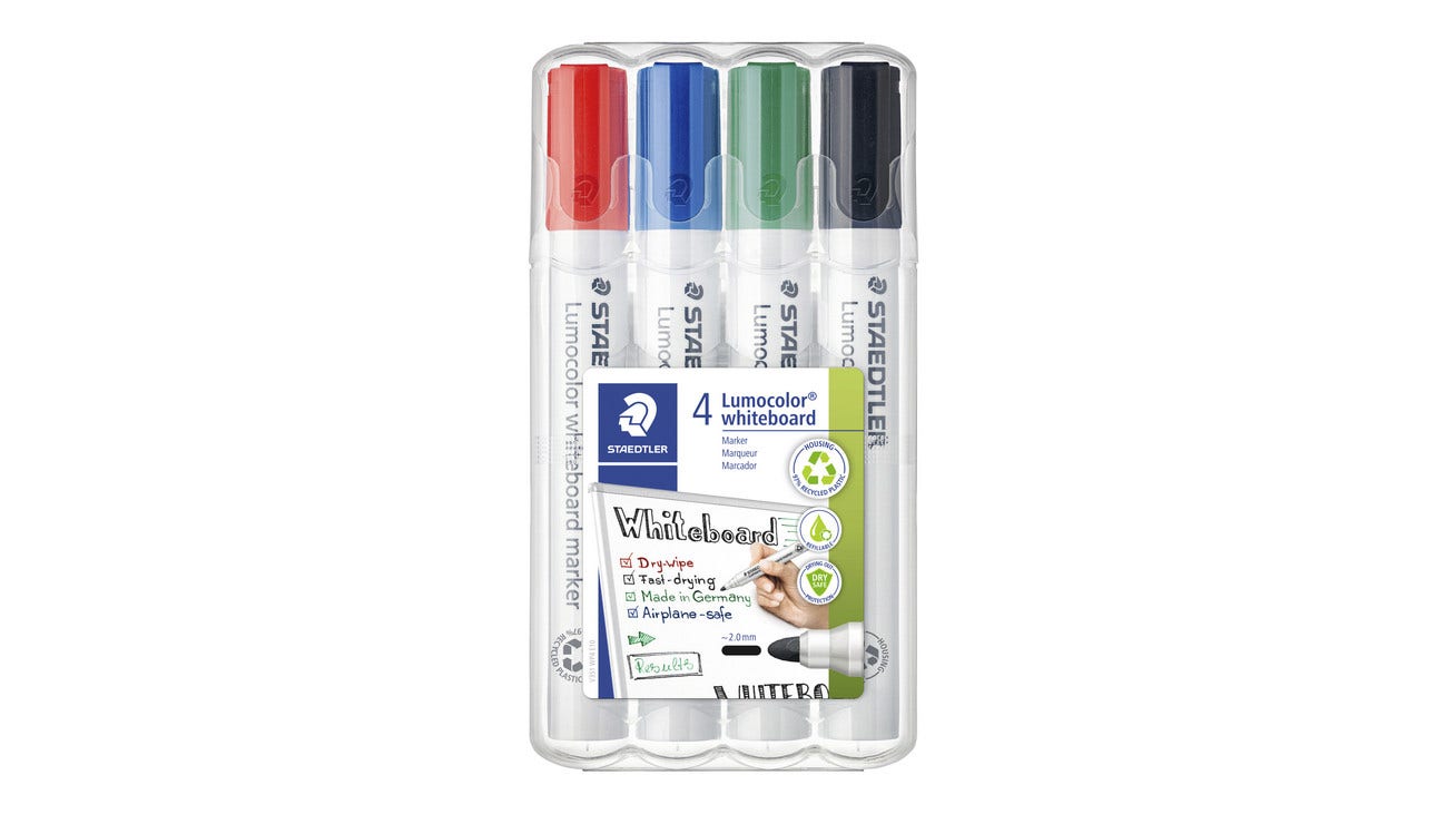 Whiteboard stiften Staedtler - 4 stuks in etui