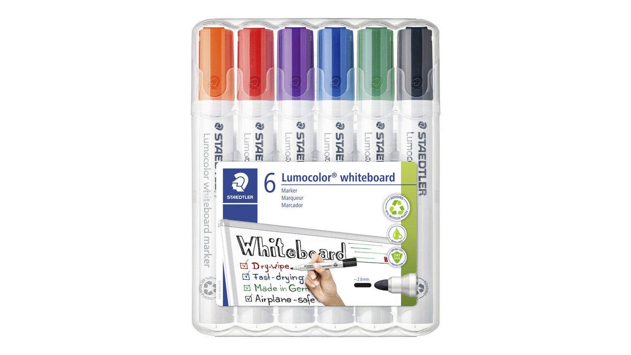 Whiteboard stiften Staedtler - 6 stuks in etui