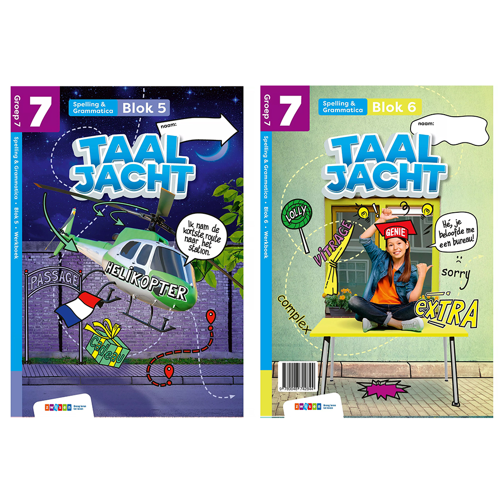 Taaljacht | Spelling en Grammatica | Groep 7 | Werkboek blok 5-6