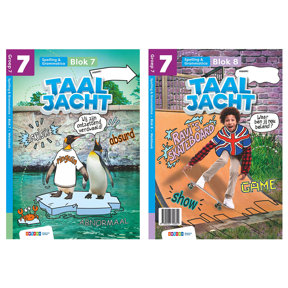 Taaljacht | Spelling en Grammatica | Groep 7 | Werkboek blok 7-8