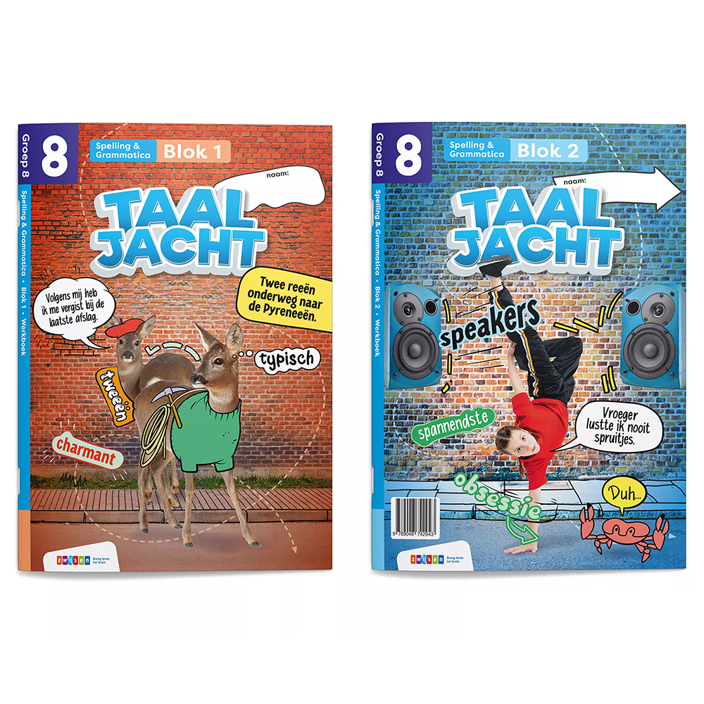 Taaljacht | Spelling en Grammatica | Groep 8 | Werkboek blok 1-2