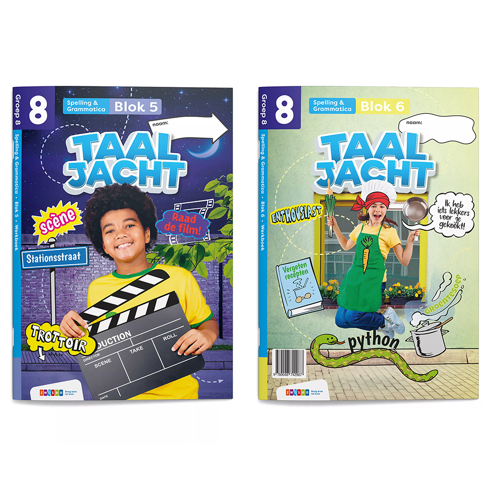 Taaljacht | Spelling en Grammatica | Groep 8 | Werkboek blok 5-6