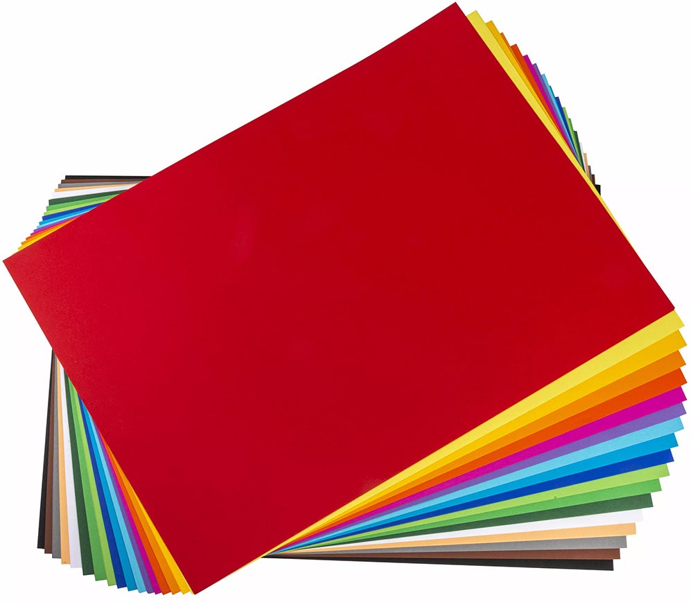 Tekenpapier | 120 grams| 18 kleuren | 50 x 70 cm | 90 vellen