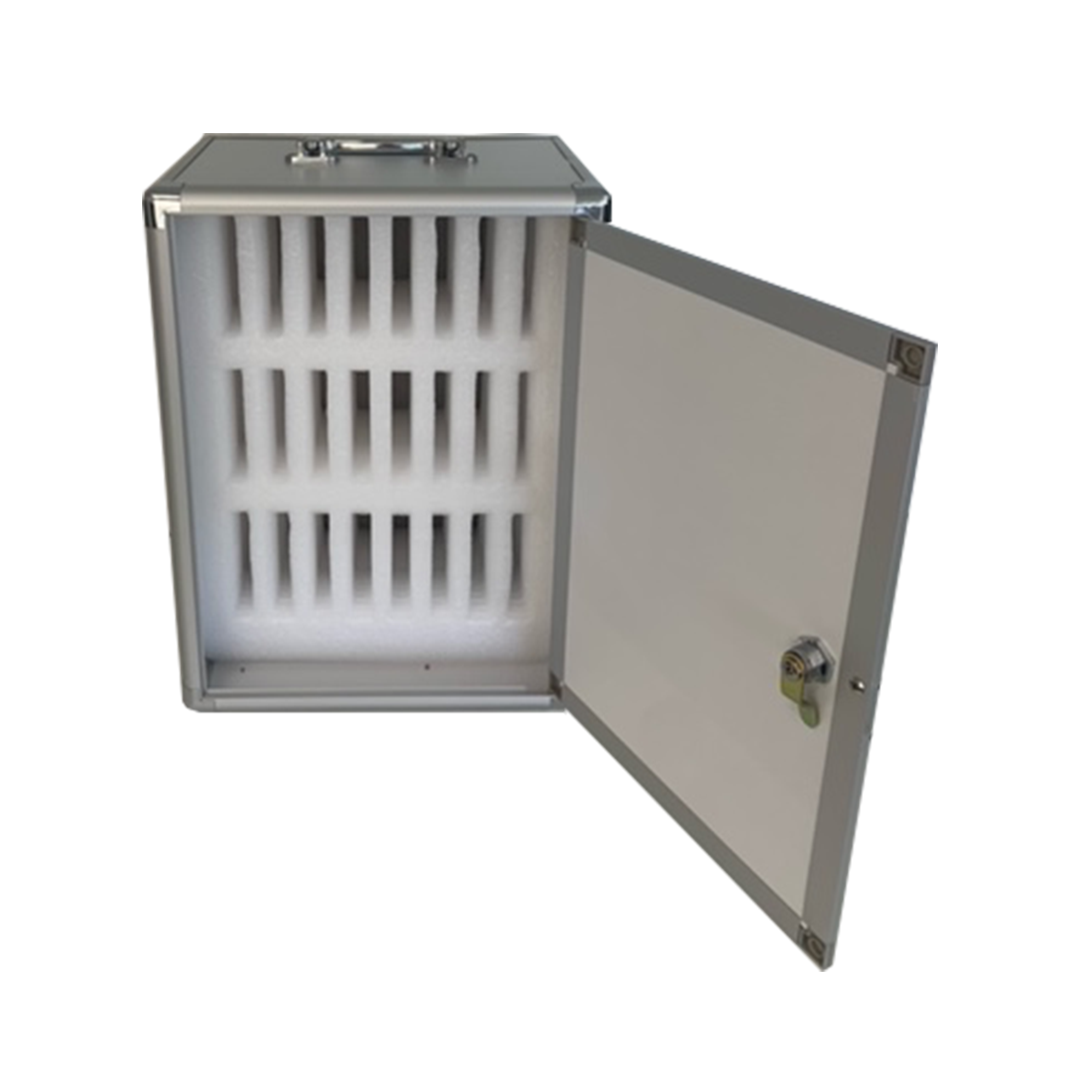 Telefoonkoffer - 24 telefoons (geblindeerd)