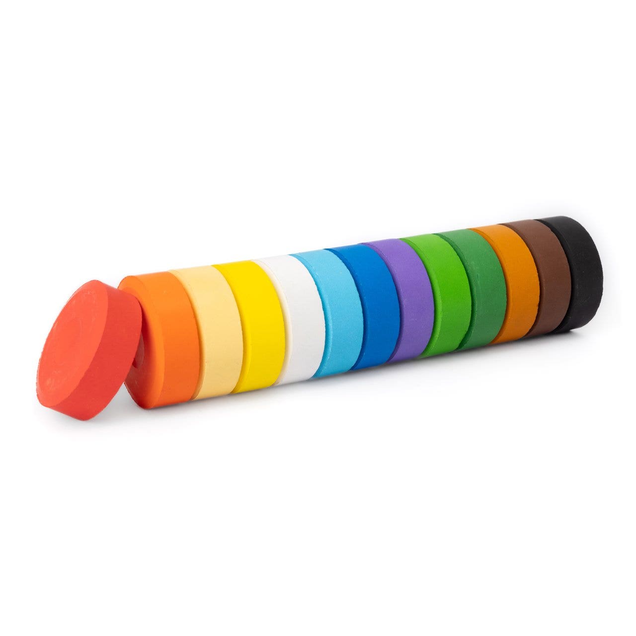 Tempera verfblokken | Set van 13 regenboog kleuren