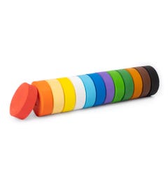 Tempera verfblokken | Set van 13 regenboog kleuren