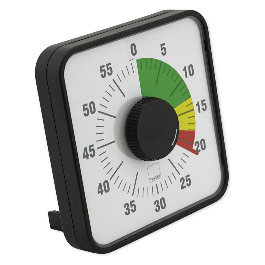 Tijdsduurklok met stoplichtschijf