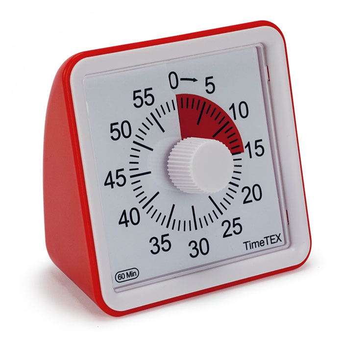 Tijdsduurklok - Geluidloos - Rood