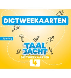Taaljacht - Groep 4 - Spelling en Grammatica - Dictweekaarten - Blok 1-8