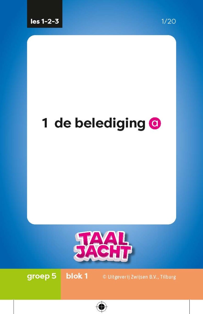 Taaljacht - Groep 5 - Taal - Set Woordkaarten - Blok 1-8