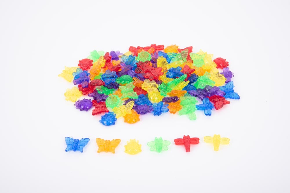 Transparante set van gekleurde Insecten