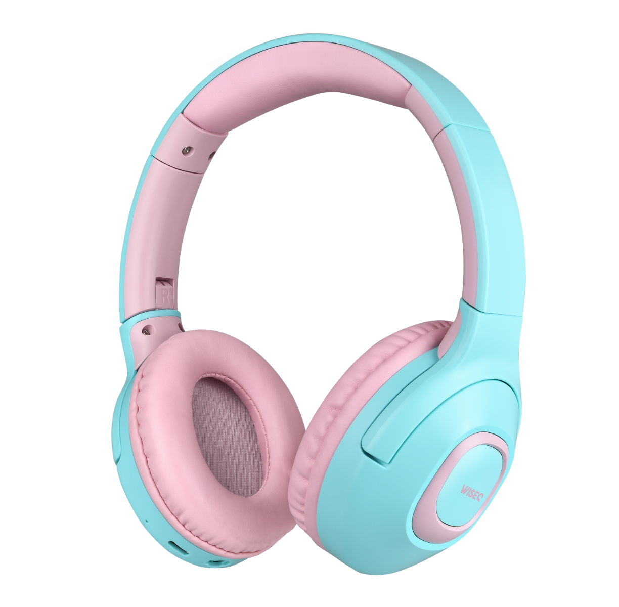 WISEQ Unbreakable - Kinderkoptelefoon - Roze-Mintgroen