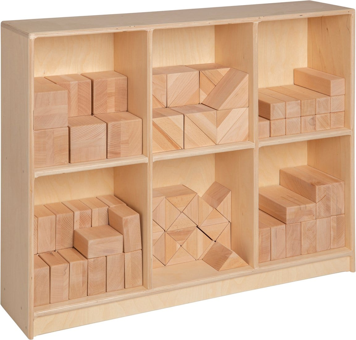 Houten kast voor Haagse blokkenset / blokkenkast