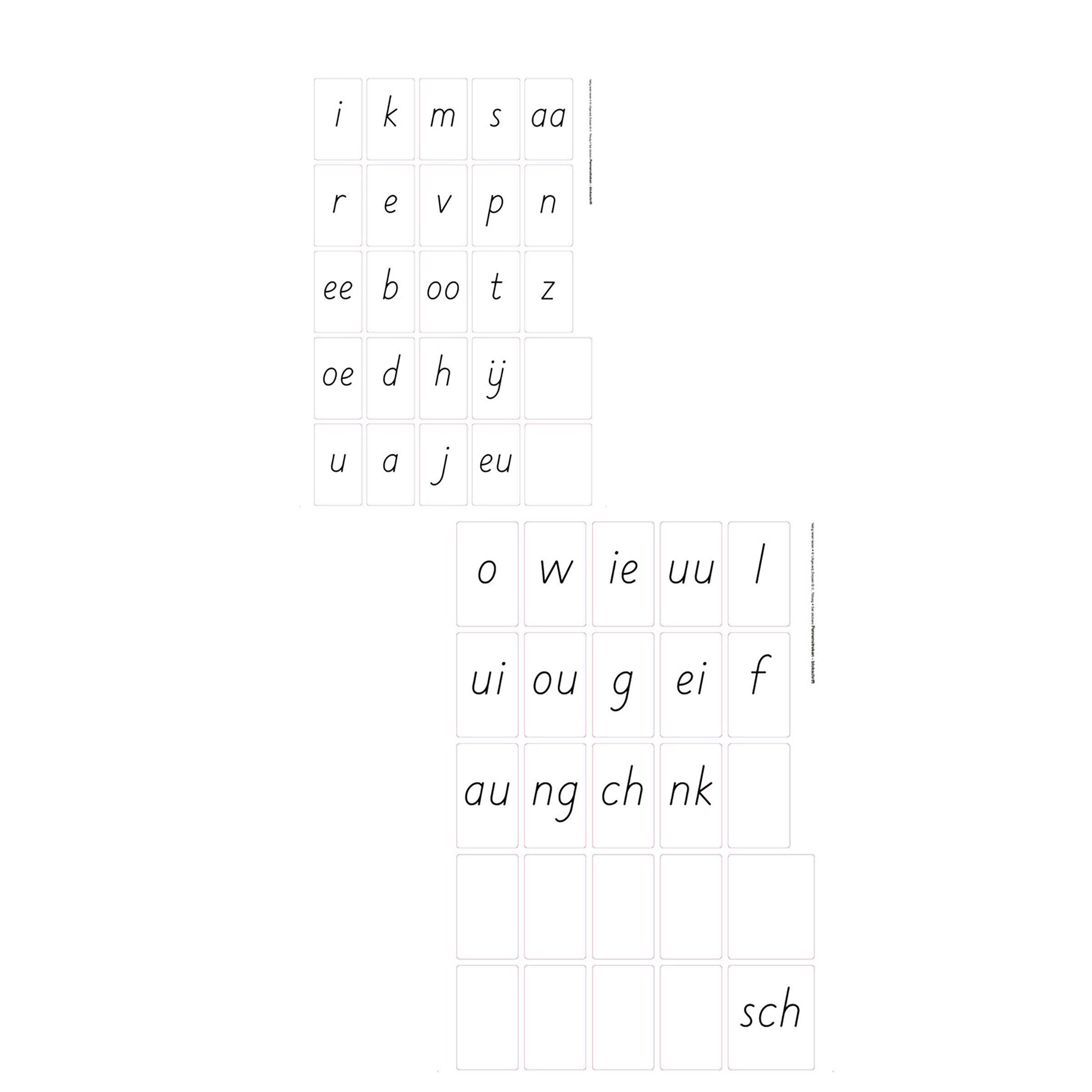 Veilig leren lezen Zoem | Stickers pennenstreken blokschrift