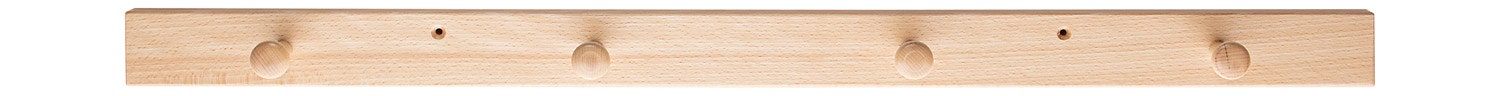 Houten kapstok met 4 haken | 80 cm