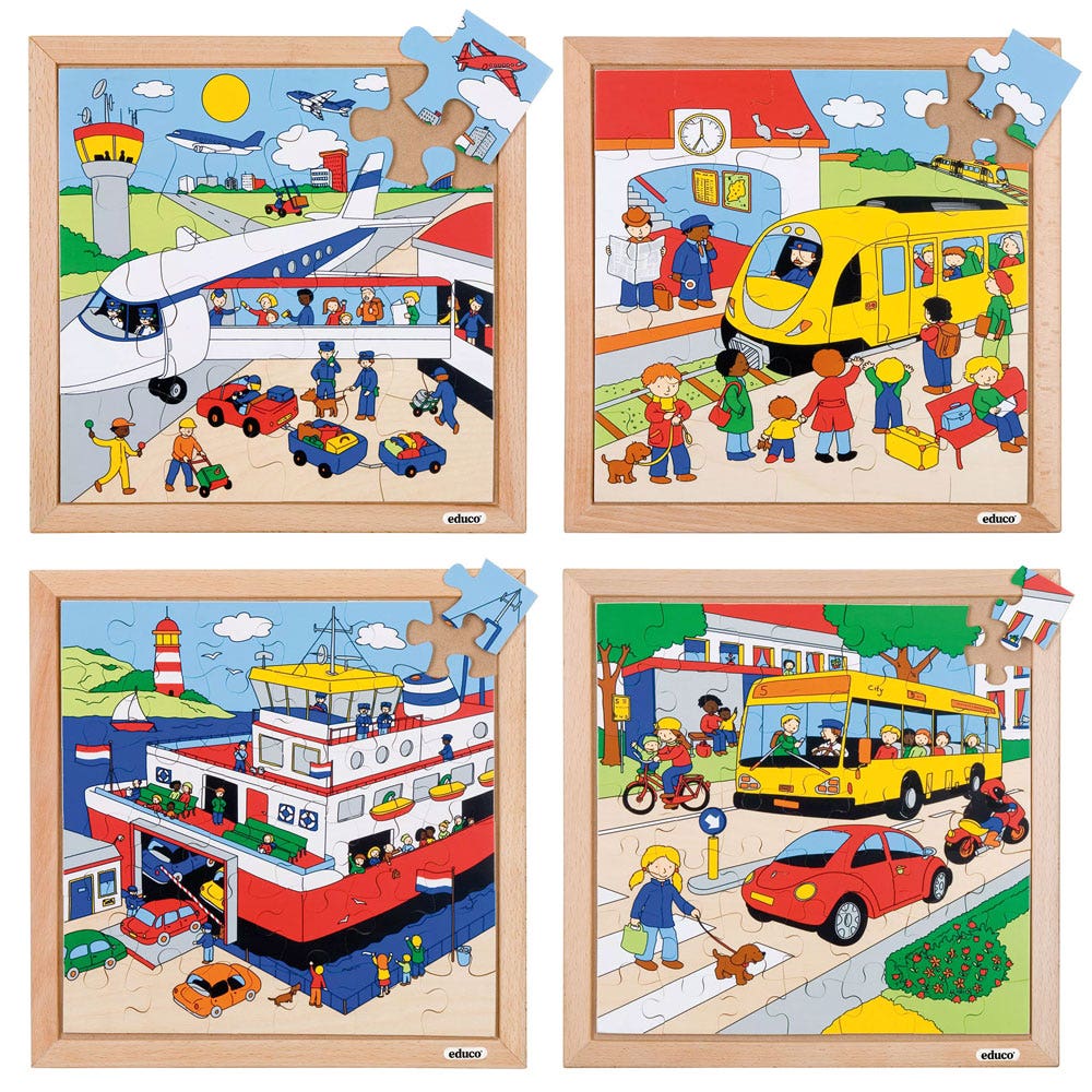 Verkeerspuzzels - Set à 4