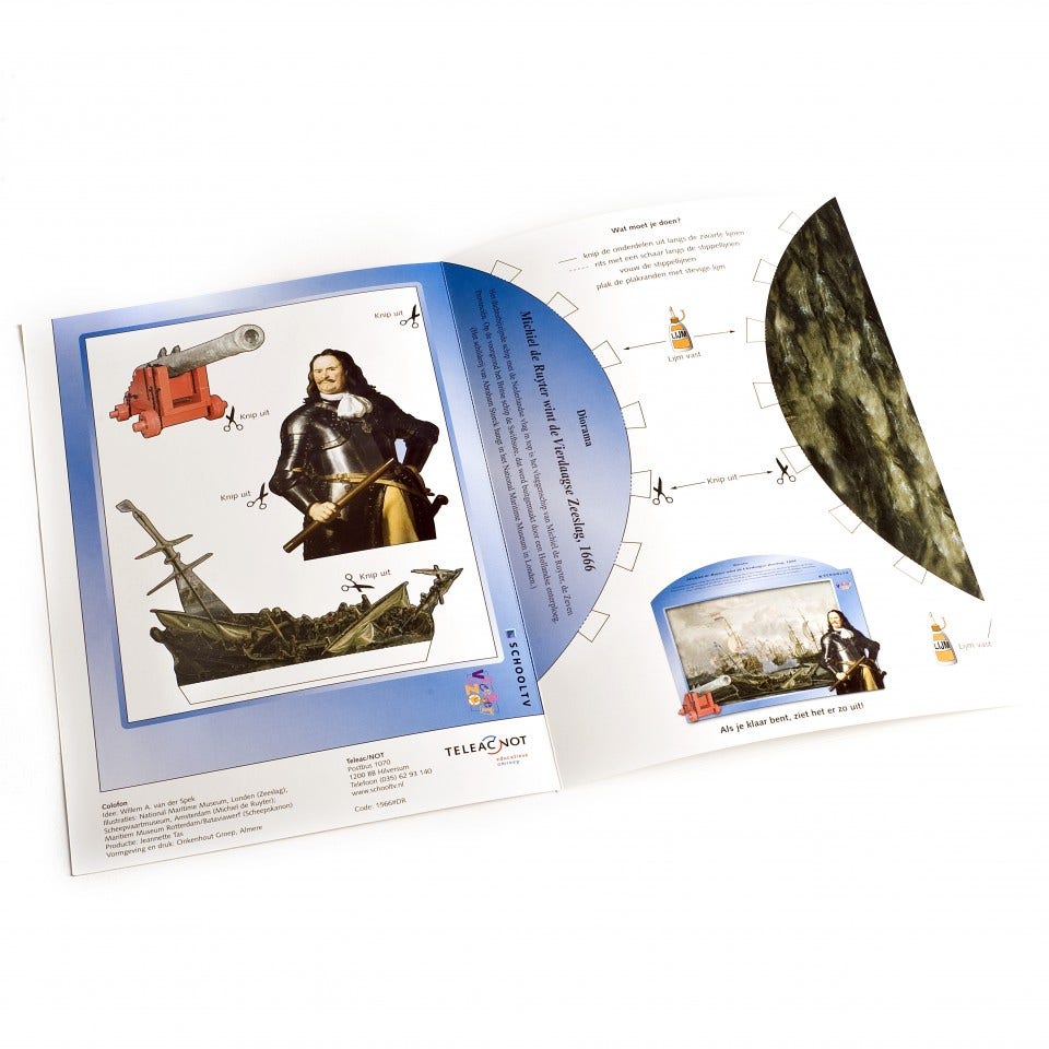 Vroeger & Zo diorama Michiel de Ruyter