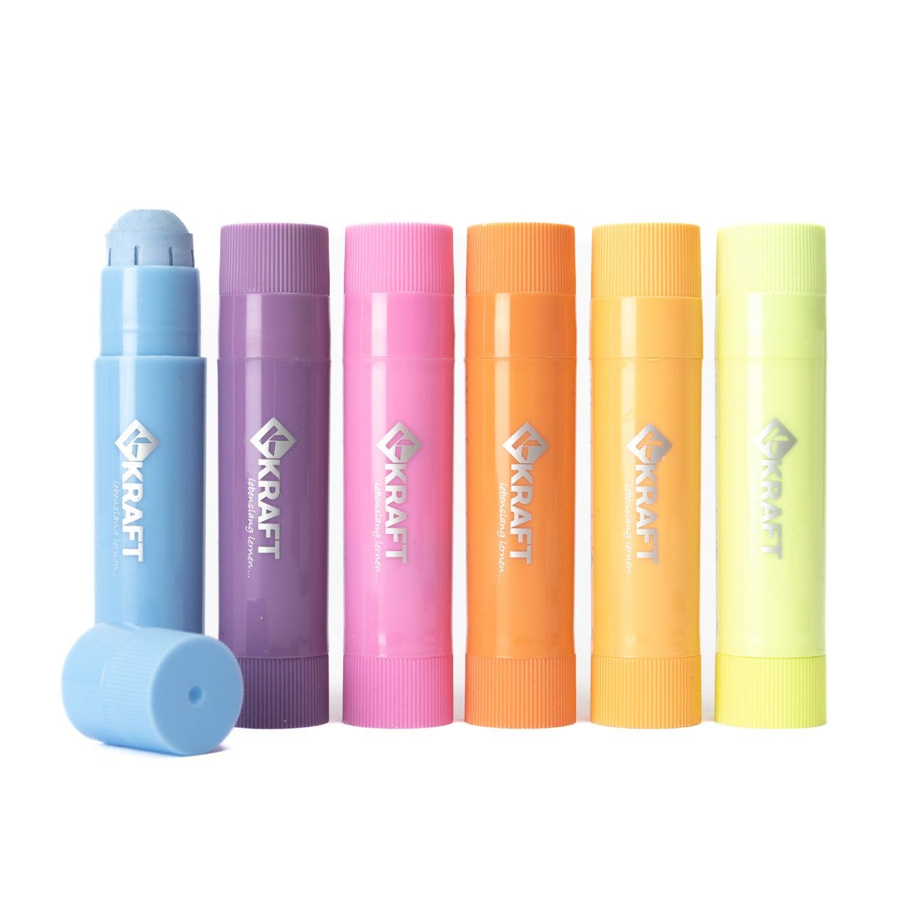 Waskrijt twist-on | Schone vingers | 6 pastelkleuren