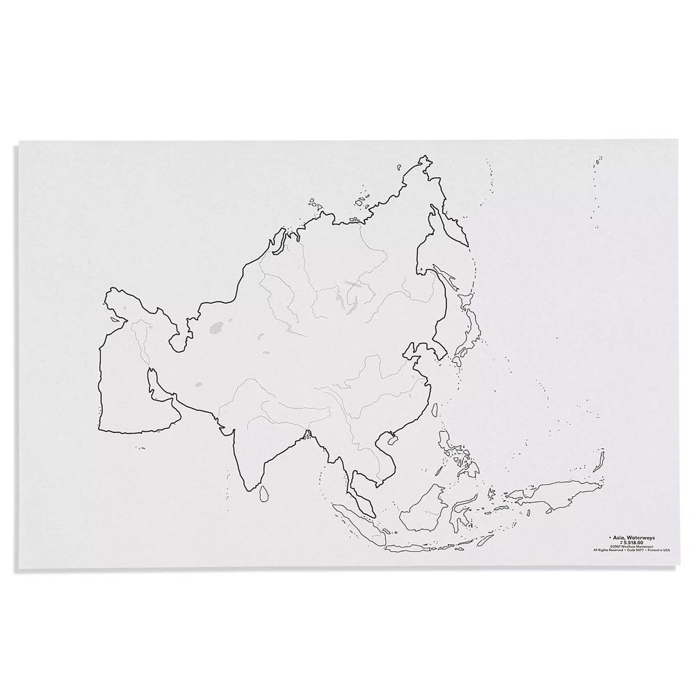 Werkbladen Azië rivieren