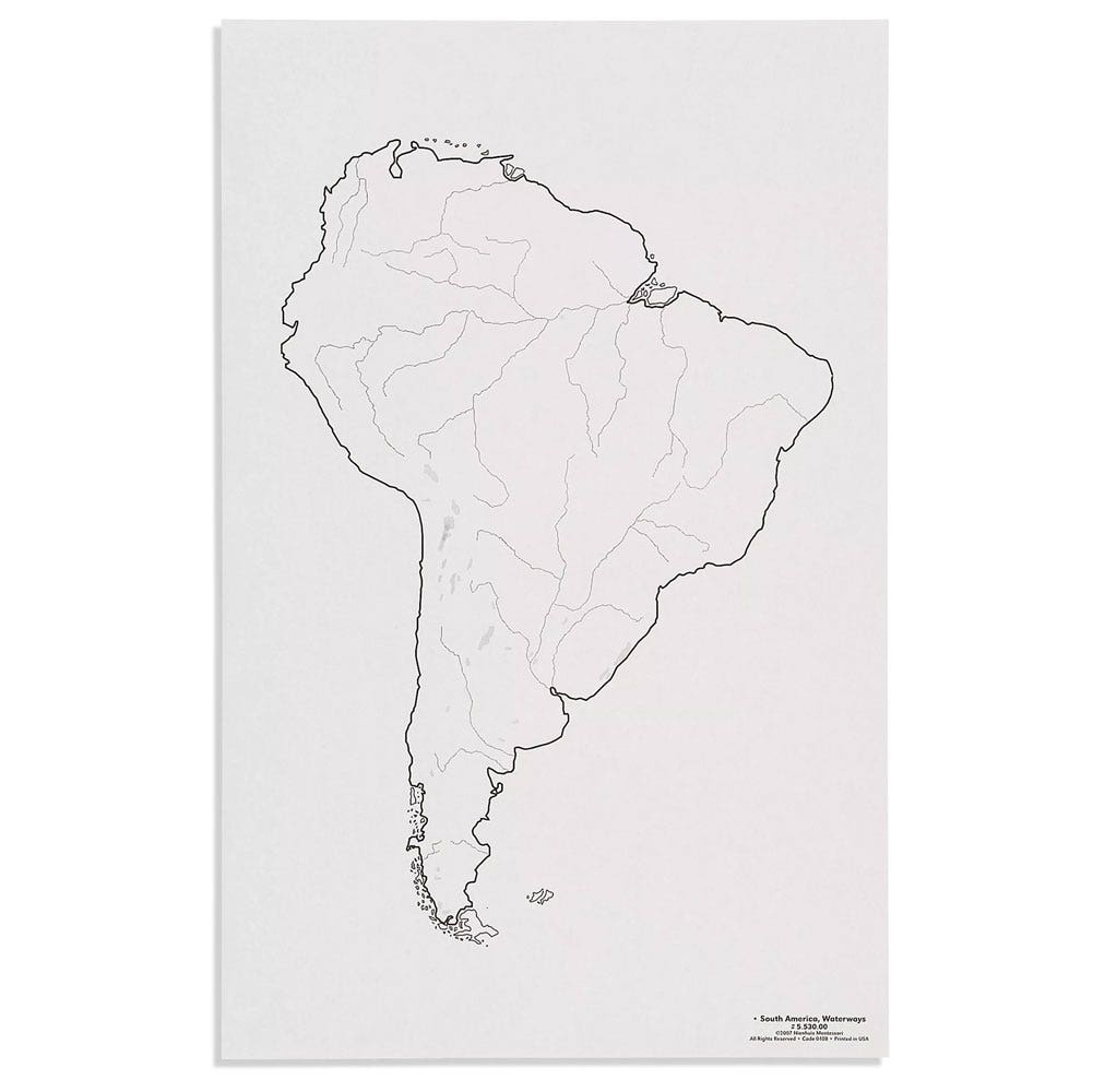 Werkbladen Zuid-Amerika rivieren