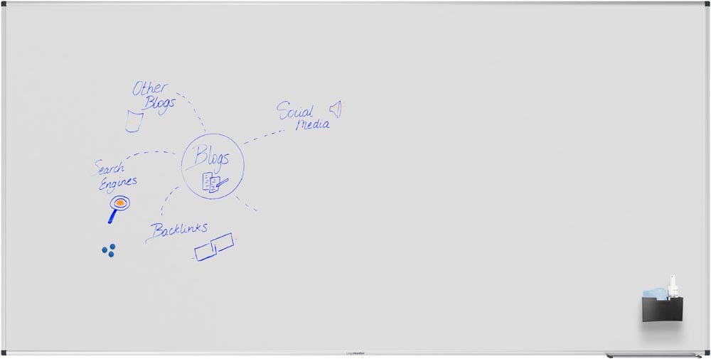 Whiteboard | Met frame (120 x 240 cm)