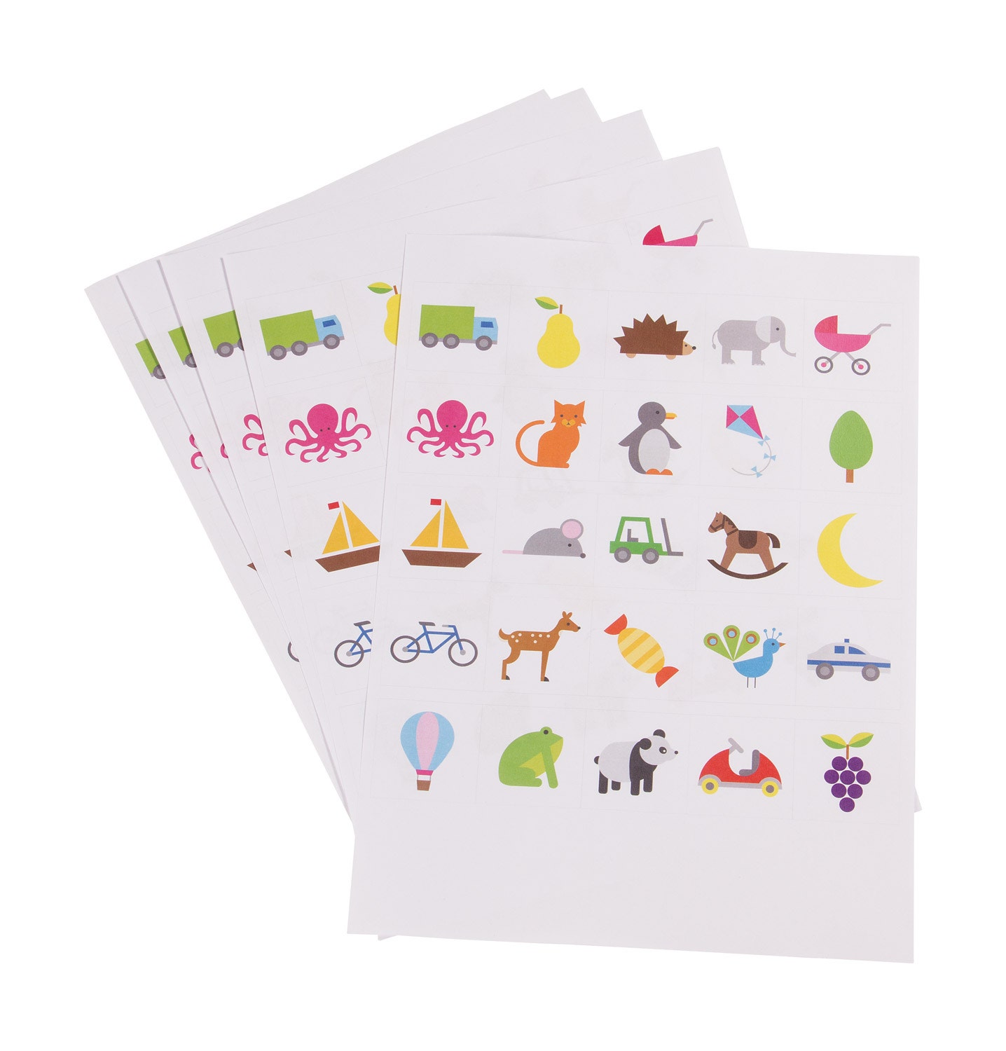 Woordenschatplaatjes serie B | Stickers | 5 x 25 motieven