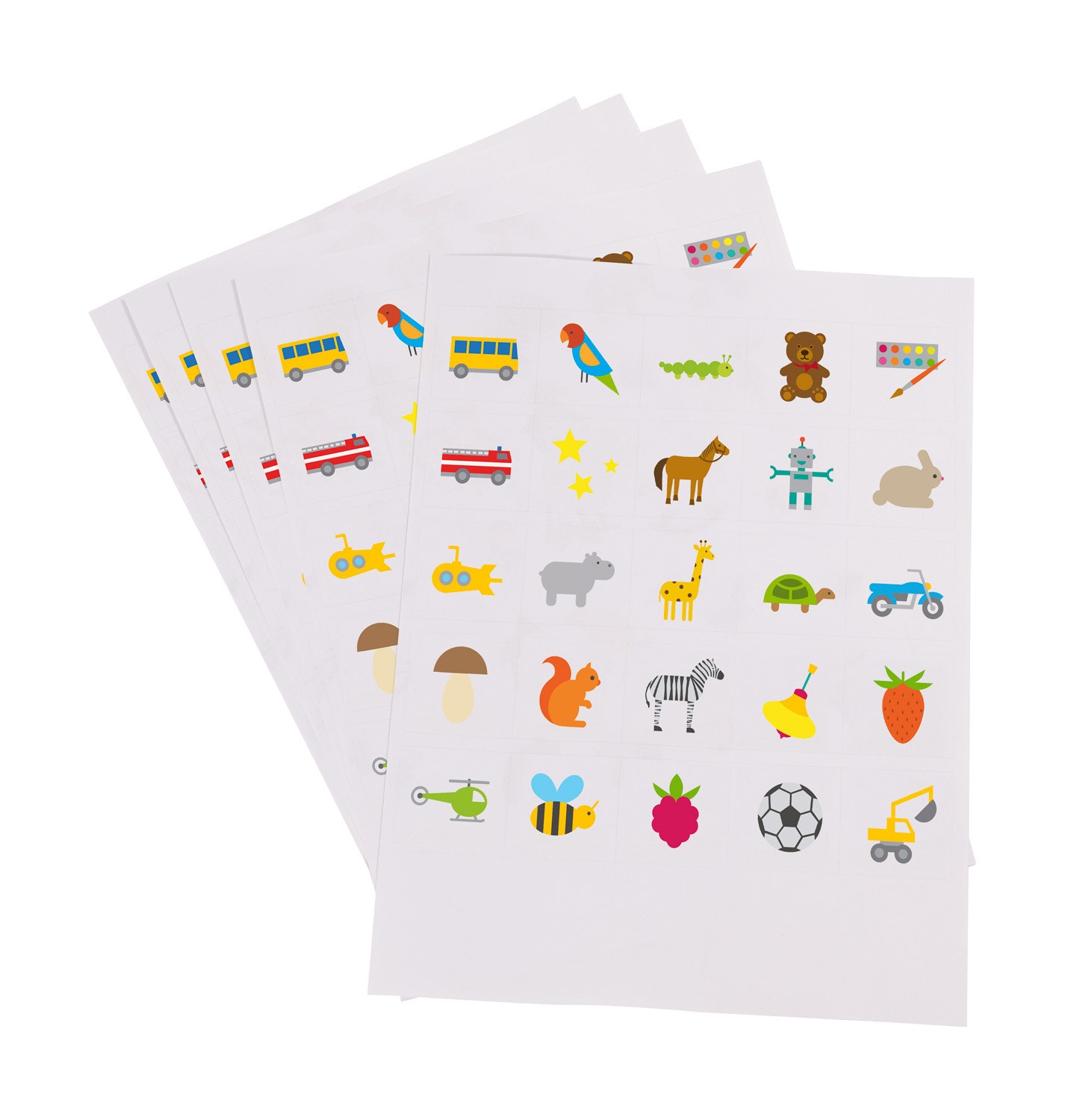 Woordenschatplaatjes serie C | Stickers | 5 x 25 motieven